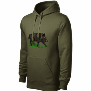 LOVAČKA DUKSA SA KAPULJAČOM SA ZNAKOM VEPRA